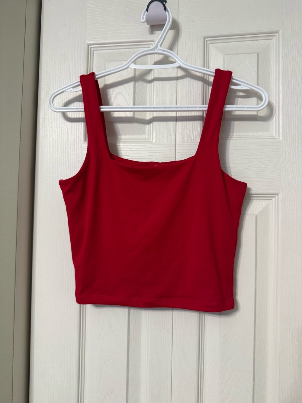 Hollister Bright Red Square Neck Crop Top